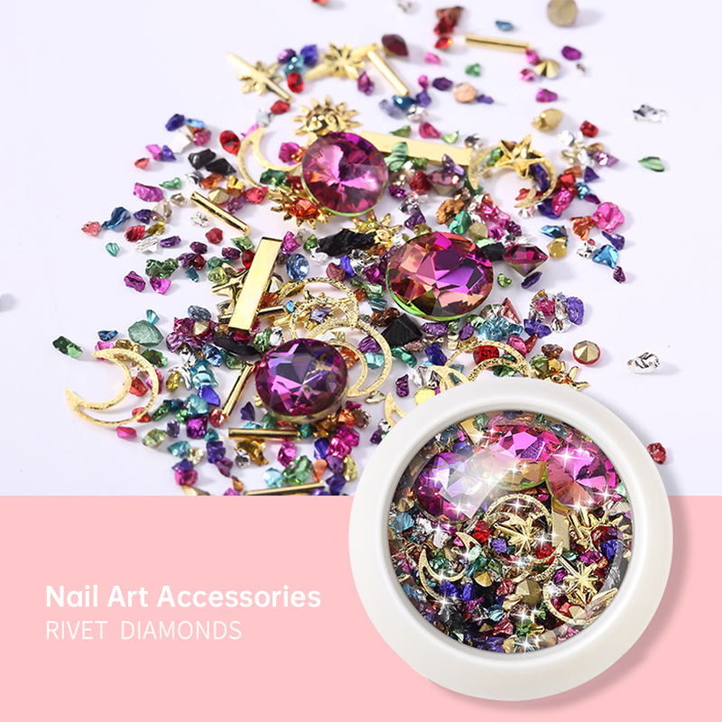Resin Art Case - Harz Steine Schmuck Metall Niet Diamant