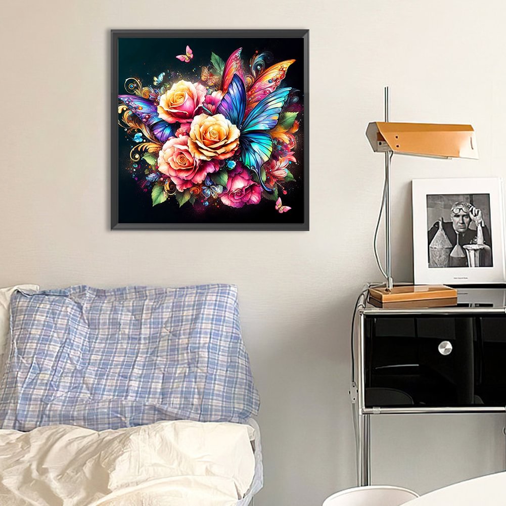 Resin Art Rose - Diamant Malerei Familie Fee Staub Diamant