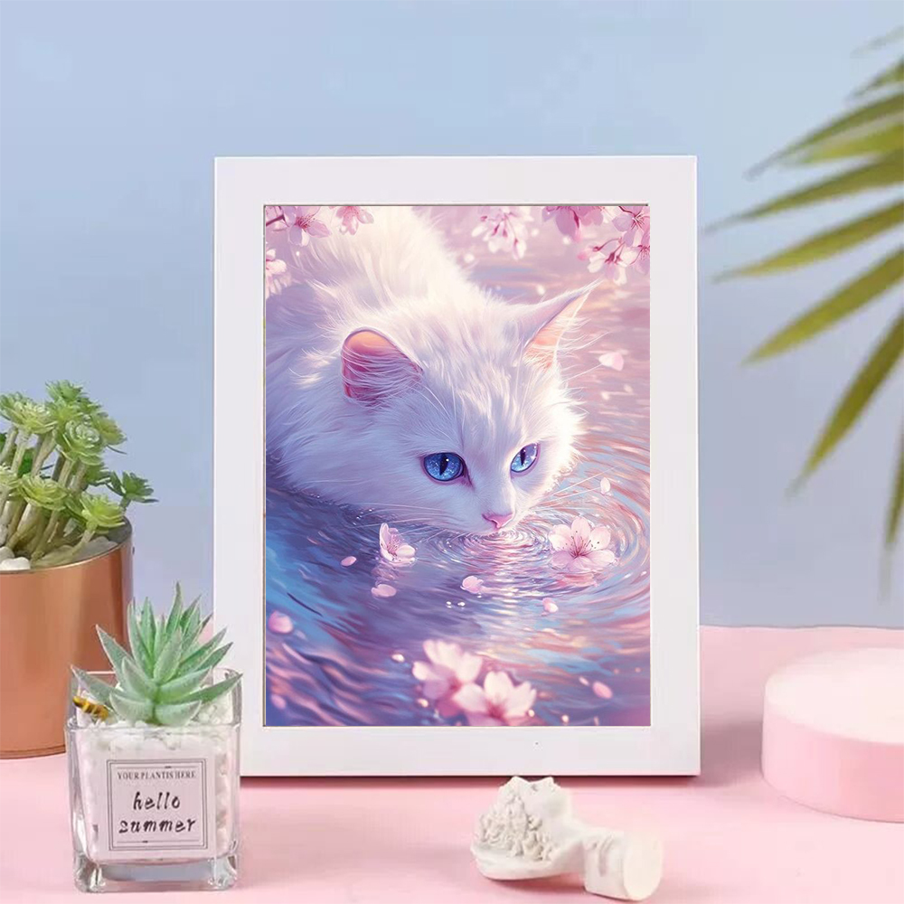 5D Diamantmalerei Katzenliebha – Resin Art Wallpaper Bewertung und Preis