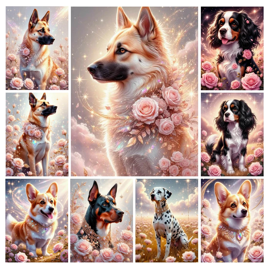 Niedlicher Hund und Blume Diam – Resin Art Rose Bewertung und Preis